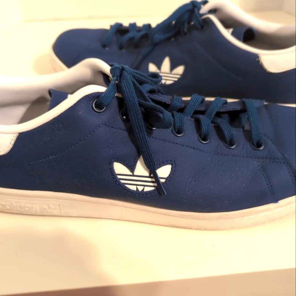 Adidas Stan Smith Blue/White Leather Trefoil Men's Sneakers Size 14 Style#G27998